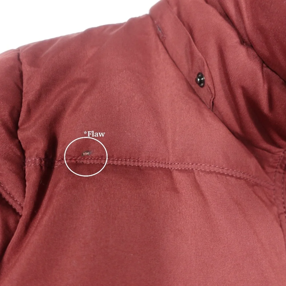 Old Navy Maroon Berry Puffer Jacket | Women’s Small Warm Lightweight Coat - Picture 3 of 9